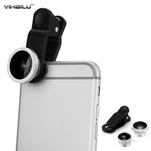 3 in 1 Universal Wide Angle Fish Eye Macro Lens Clip Smart Phone.